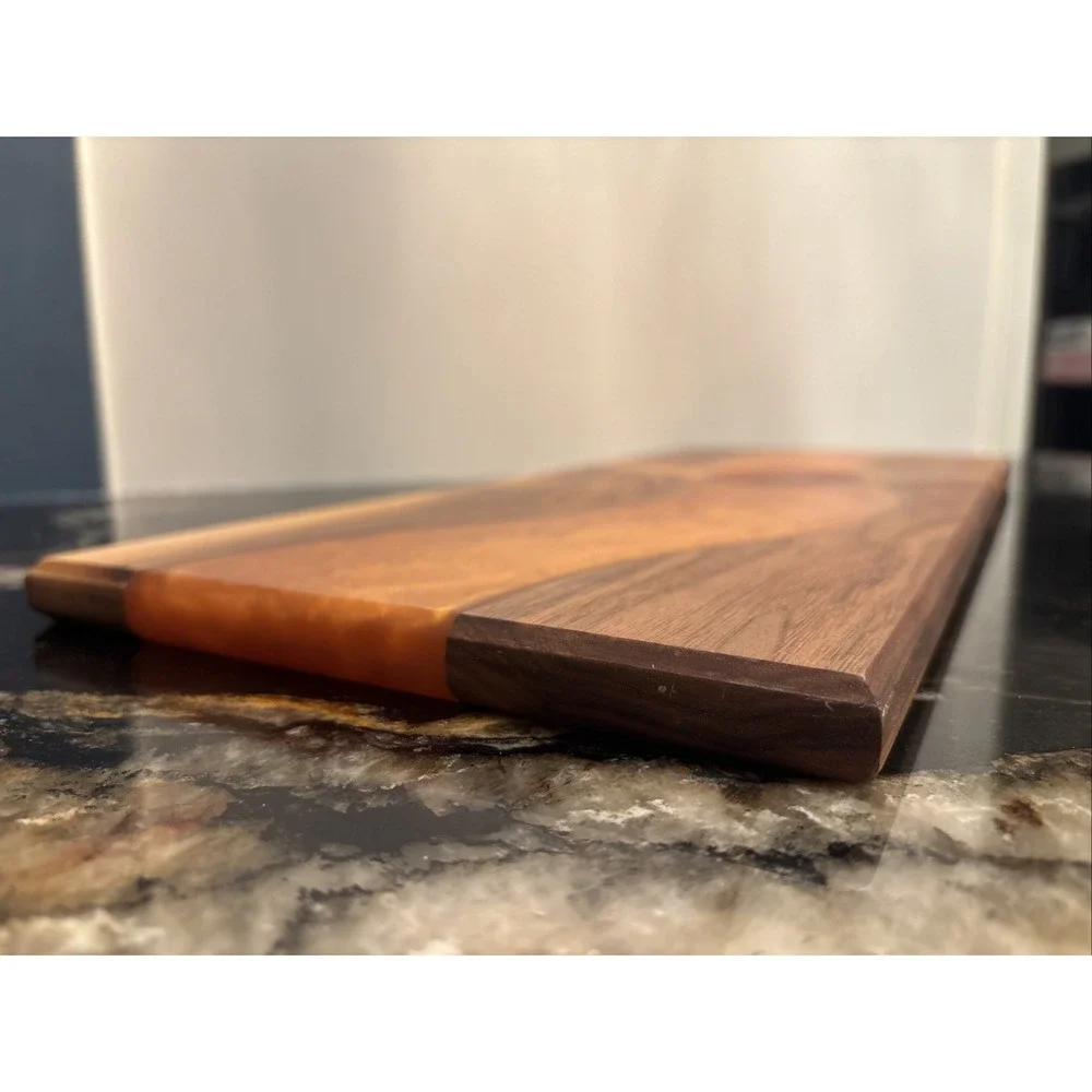 Charcuterie Board Handmade Wood Resin Epoxy 18X8